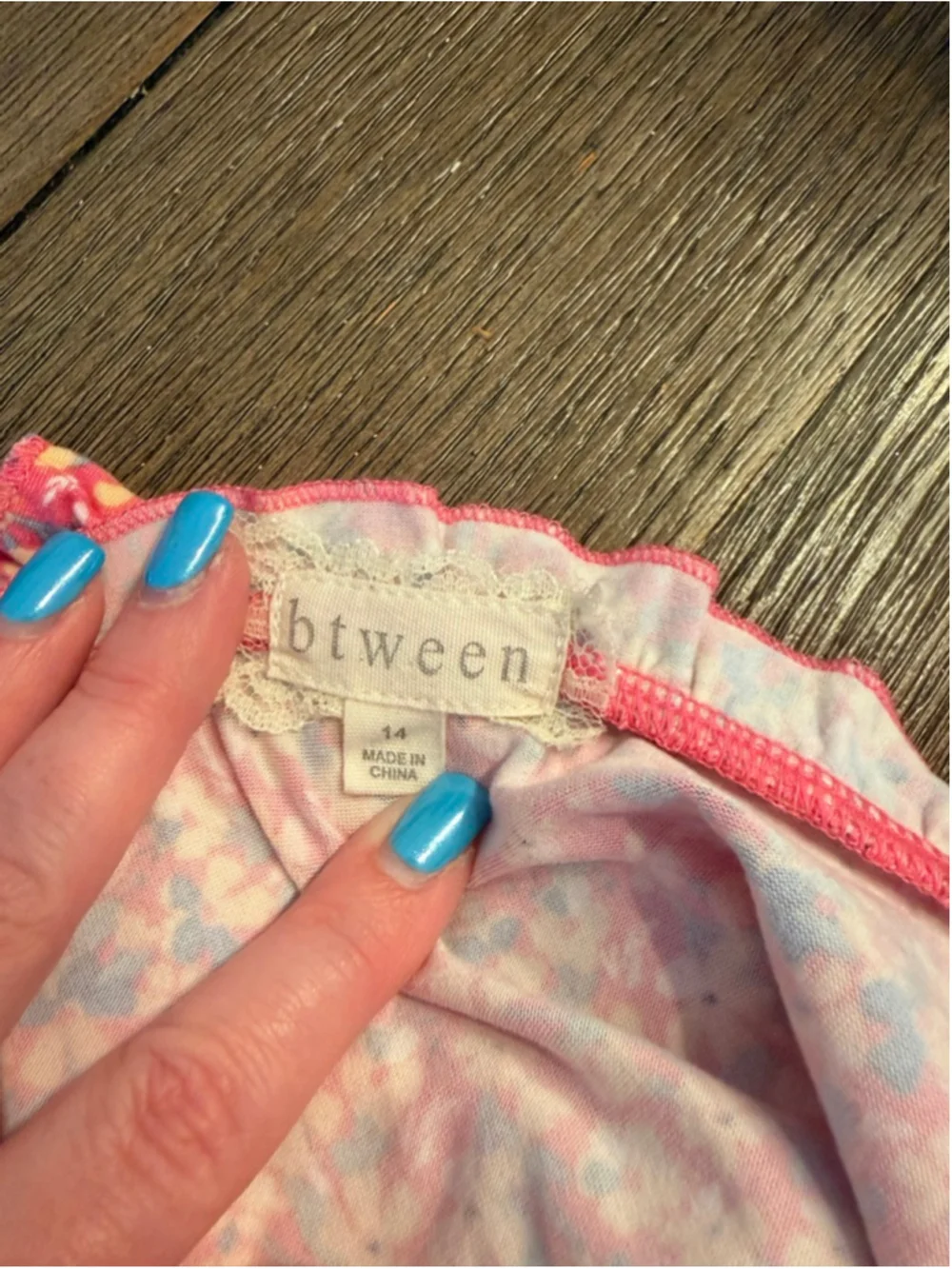 btween Girls 2-Piece Floral Set – Size 14 (fits like size 12)